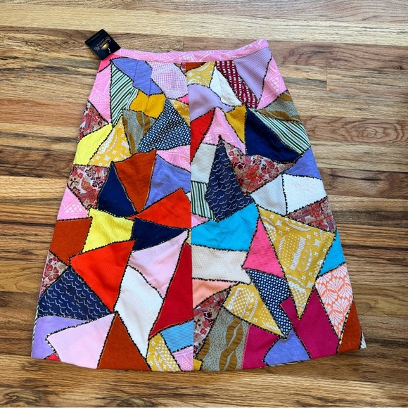 Vintage 60’s Patchwork A-Line Skirt  Multicolor Approx Size M See Measurements - Picture 3 of 12